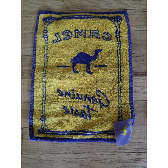 Camel Cigarettes Brand Terrycloth Hand Bar Towel Purple Yellow Set Of Two 8 X 11 - Picture 7 of 9